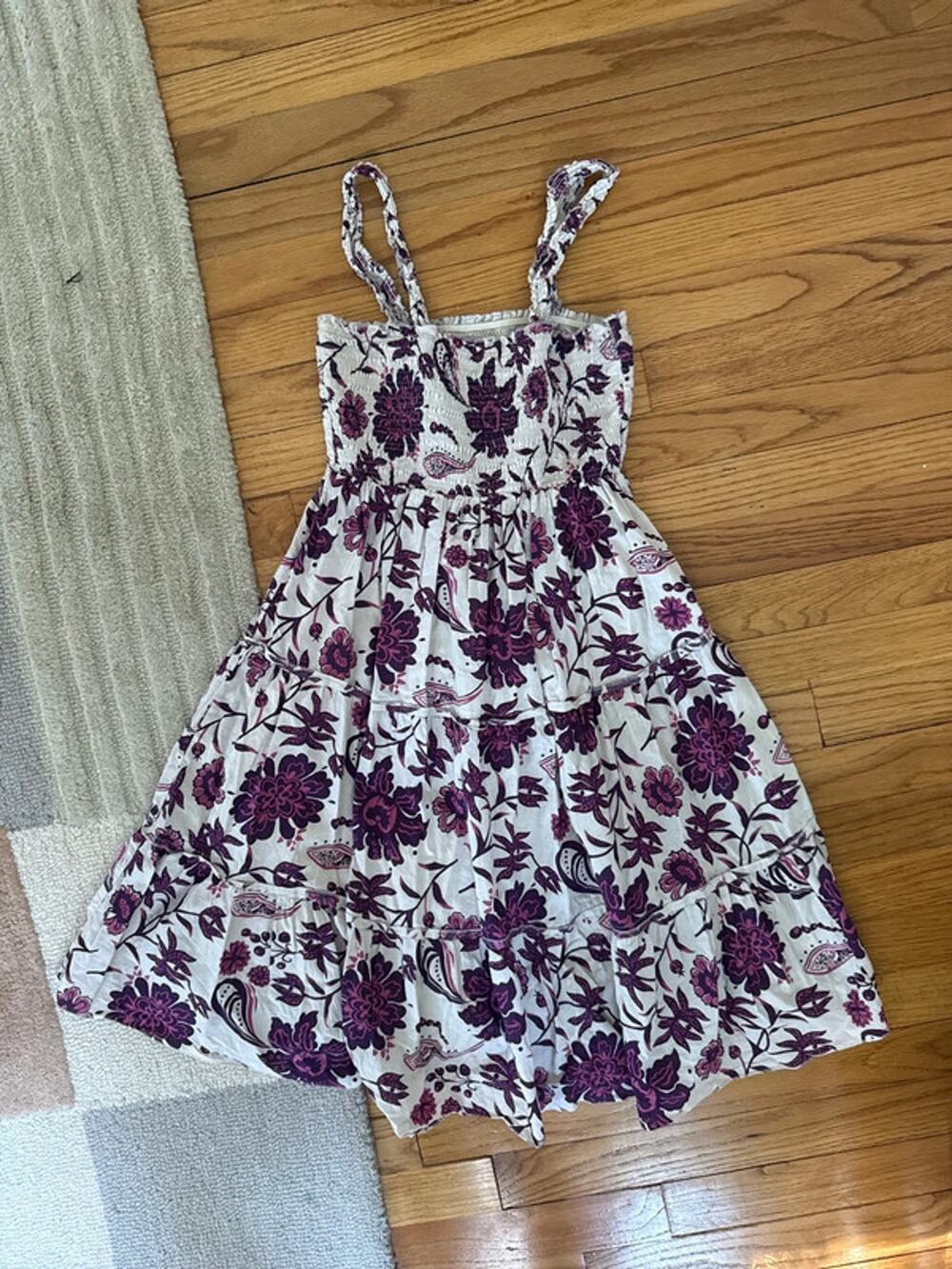 Floral tiered boho babydoll summer dress - size small